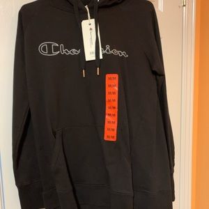 Brand new never worn black Champion hoodie